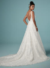 9MT824 Ivory gown with Ivory Illusion back