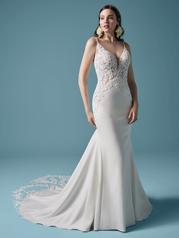 20MS678 Ivory Gown With Nude Illusion front