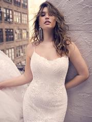 23MS097B01 Ivory Over Blush Gown With Natural Illusion detail