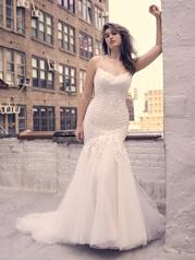 23MS097B01 Ivory Over Blush Gown With Natural Illusion front
