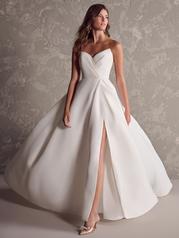 24MS214A01 Soft Pearl Gown With Natural Illusion front