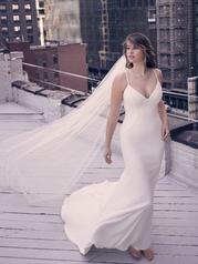 23MS069 Ivory Gown With Natural Illusion front
