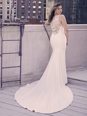 23MS069 Ivory Gown With Natural Illusion back