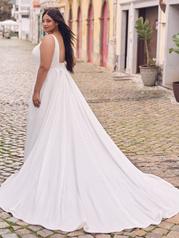 23MS644A03 All Ivory Gown With Ivory Illusion A03 back