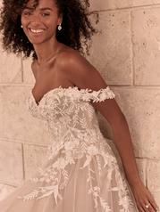 21MW359 Ivory Gown With Nude Illusion detail