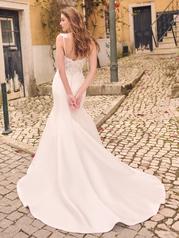 23MW633A01 Ivory Gown With Natural Illusion back