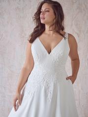 22MS954 All Ivory Gown With Ivory Illusion detail