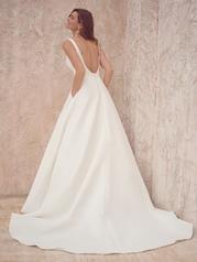 22MS954 All Ivory Gown With Ivory Illusion back