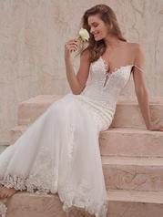 22MS940 All Ivory Gown With Ivory Illusion front