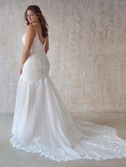 22MS940 All Ivory Gown With Ivory Illusion back