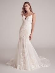 22MS940 All Ivory Gown With Ivory Illusion front