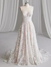 23MB716 Ivory Over Blush Gown With Natural Illusion front