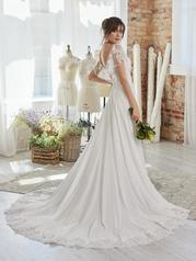 22MK002B01 All Ivory Gown With Ivory Illusion back