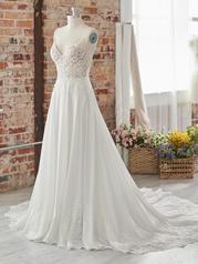 22MK002 Ivory Gown With Natural Illusion front