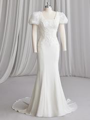 23MS675 All Ivory Gown With Ivory Illusion front