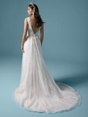 20MW719 Ivory Over Misty Mauve (gown With Nude Illusion) back