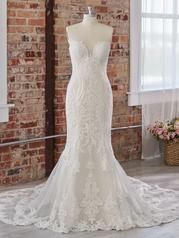 22MS500 Ivory Over Soft Blush Gown With Ivory Illusion front
