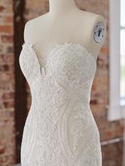 22MS500 Ivory Over Soft Blush Gown With Ivory Illusion detail