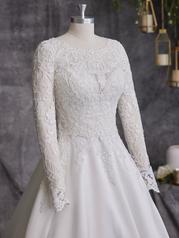 23MC093A01 Ivory Gown With Natural Illusion detail
