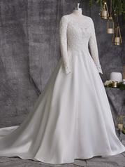 23MC093A01 Ivory Gown With Natural Illusion front