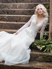 20MS729 All Ivory Gown With Ivory Illusion detail