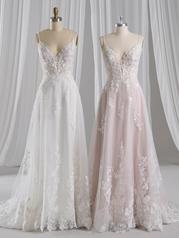 23MB661 Ivory Over Blush Gown With Natural Illusion multiple
