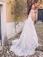 23MB661A01 Ivory Over Blush Gown With Natural Illusion back
