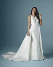 20MW281 Ivory gown with Nude Illusion front