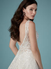 9MT897 Ivory gown with Ivory Illusion detail