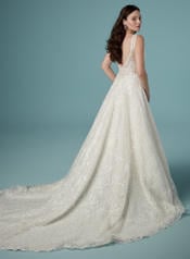 9MT897UB Ivory gown with Ivory Illusion back
