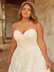 22MS528 All Ivory Gown With Ivory Illusion front