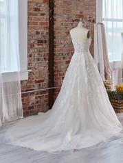 22MS528 Ivory Over Soft Blush Gown With Natural Illusion back