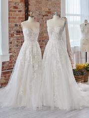 22MS528 Ivory Over Soft Blush Gown With Natural Illusion multiple