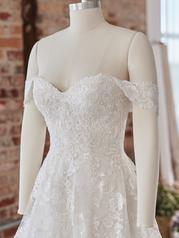22MS528B01 All Ivory Gown With Ivory Illusion detail