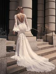 23MC120 Ivory Over Misty Mauve Gown With Ivory Illusion back