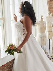 20MC274 Ivory Gown With Nude Illusion detail