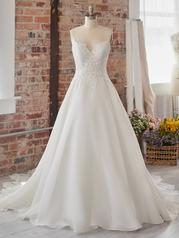 20MC274 Ivory Gown With Nude Illusion front