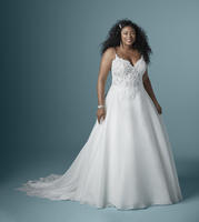 20MC274 Ivory gown with Nude Illusion front