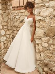 20MC274 Ivory Gown With Nude Illusion detail