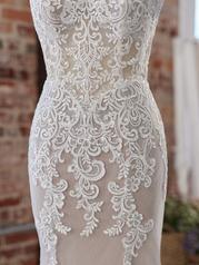 22MC571B01 Ivory Over Mocha Gown With Natural Illusion detail