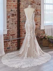 22MC571B02 Ivory Over Mocha Gown With Natural Illusion back