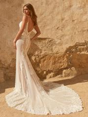 22MC571A02 Ivory Over Mocha Gown With Natural Illusion back