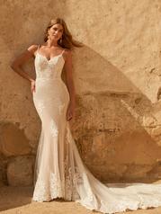 22MC571A02 Ivory Over Mocha Gown With Natural Illusion front