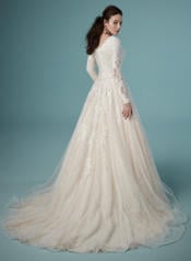 9MS875 Ivory over Light Champagne gown with Nude Illusion back