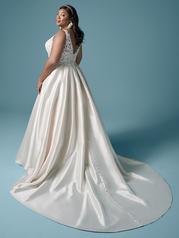 20MS602 Ivory (gown With Nude Illusion) (pictured) back
