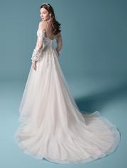20MS604 Ivory Over Misty Mauve Gown With Nude Illusion back