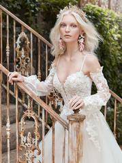 20MS604 Ivory Over Misty Mauve Gown With Nude Illusion detail