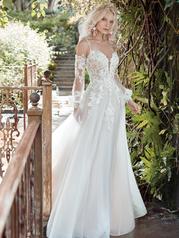 20MS604 Ivory Gown With Nude Illusion detail
