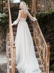 20MS604 Ivory Gown With Nude Illusion back