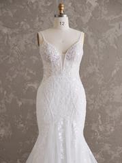 24MS238A01 Ivory/Silver Accent Gown With Ivory Illusion detail